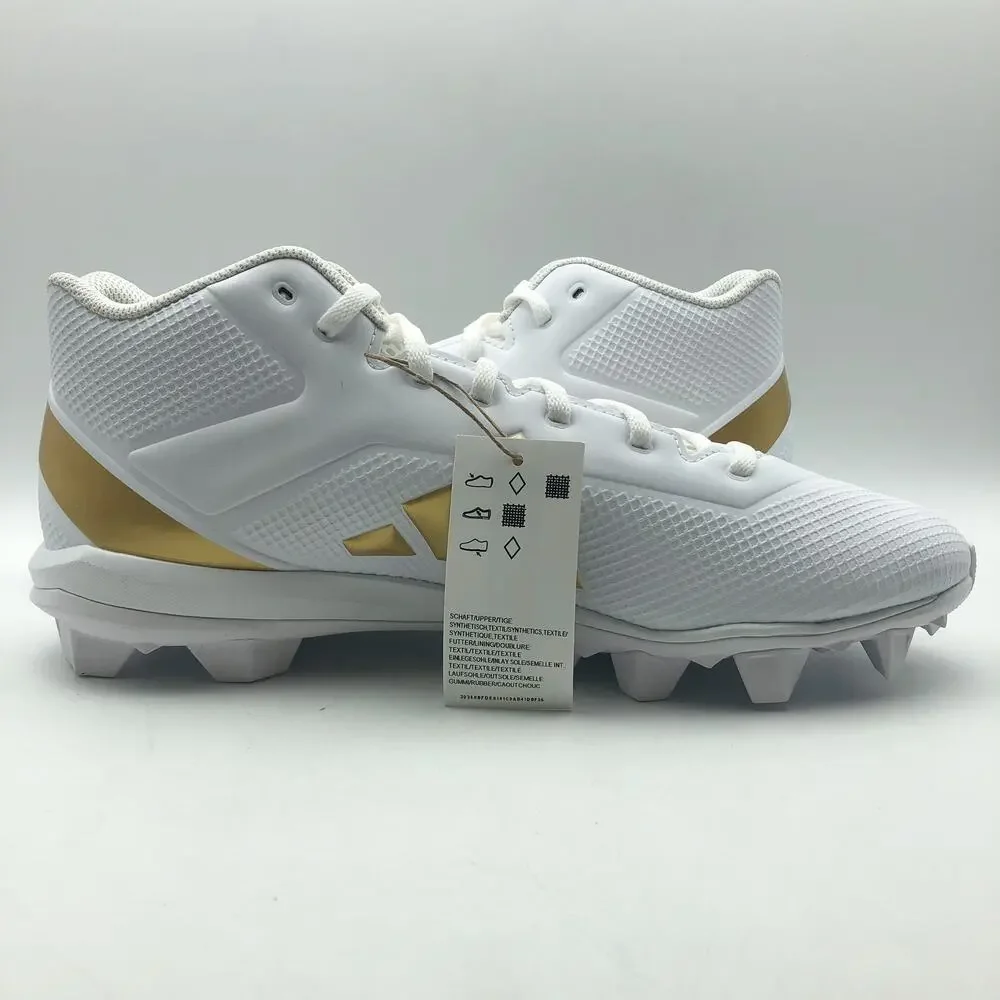 Adidas Mens Adizero Impact 2 Molded Football Cleats Size 13 White Gold NWOB